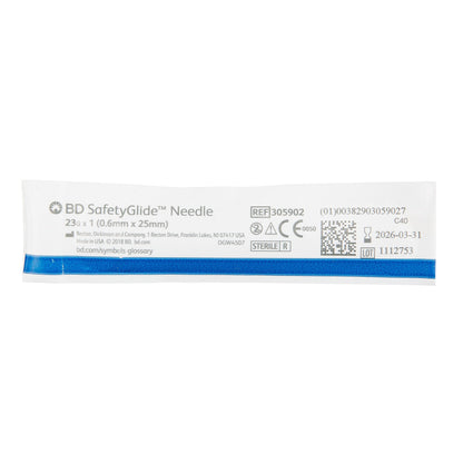 BD 305902 SafetyGlide™ Hypodermic Needle, 23 Gauge, 1 Inch Length