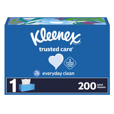 Facial Tissue Kleenex® Trusted Care® White 4.625 X 4-3/4 Inch 200 Count