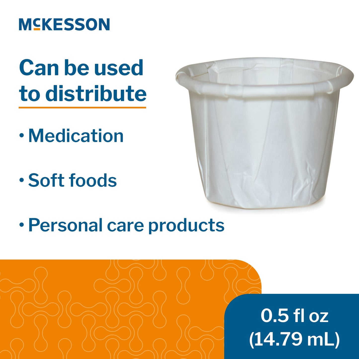 Souffle Cup McKesson 0.5 oz. White Paper Disposable