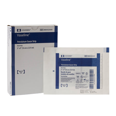 Cardinal 8884423600 Vaseline Petrolatum Impregnated Dressing, 3 x 9 Inch