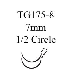 Ethicon 1716G Ethilon Nylon Nonabsorbable Suture with Needle, Spatula Monofilament