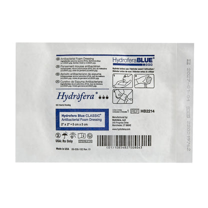 Hydrofera Blue™ Classic Antibacterial Foam Dressing, 5 x 5 Centimeter