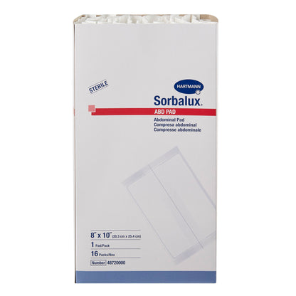 Sorbalux ABD Sterile Abdominal Pad, 8 x 10 Inch, 1-Ply by Hartmann product image - view 2