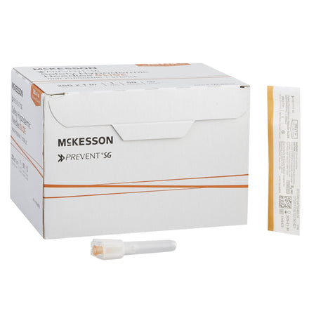 McKesson 306616 Prevent SG Safety Hypodermic Needle, 25 Gauge, 1 Inch Length