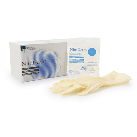 Innovative Healthcare 135265 NitriDerm Nitrile Surgical Glove, Size 6.5, White