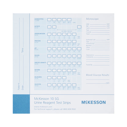 McKesson Consult™ 121-10SGPAD Urine Reagent Test Strip Recording Pad McKesson Consult™ For use with McKesson CONSULT® 10SG Urine Reagent Strips (MFR # 121-10SG)