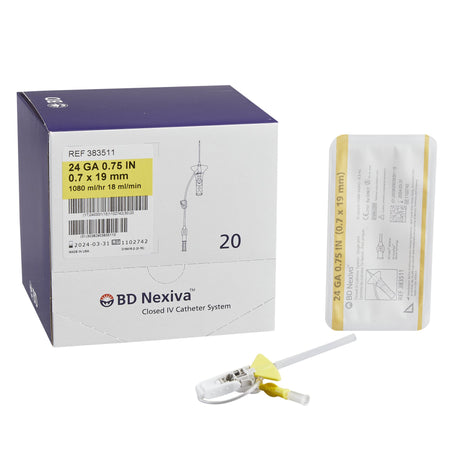 BD 383511 Nexiva Closed IV Catheter, 24 Gauge