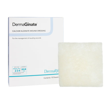 DermaRite 727076 DermaGinate Alginate Dressing, 2 x 2 inch