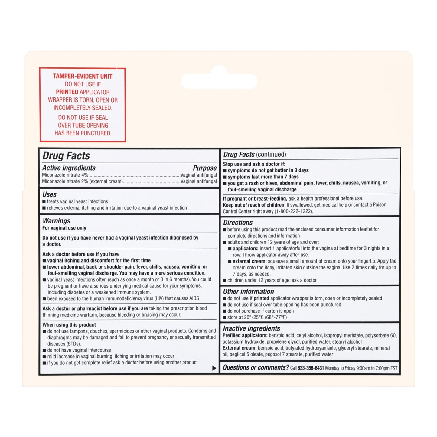 Foster & Thrive™ Miconazole Nitrate Vaginal Cream + Antifungal Combination Pack