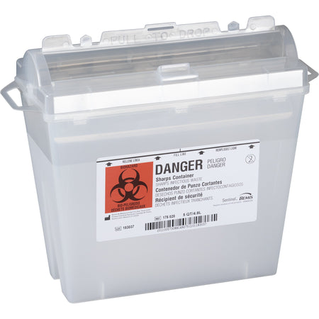 Bemis Healthcare 175 020 Bemis Sentinel Multi-purpose Sharps Container, 1.25 Gallon