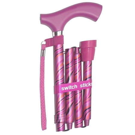 Switch Sticks® Folding Cane, Tango Print, 32 to 37 Inch Height