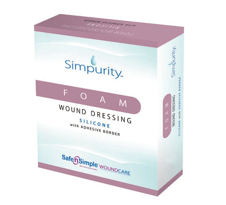 Safe N Simple SNS77733 Foam Dressing, 3 x 3 Inch, Up to 4 Inch Length, Tan