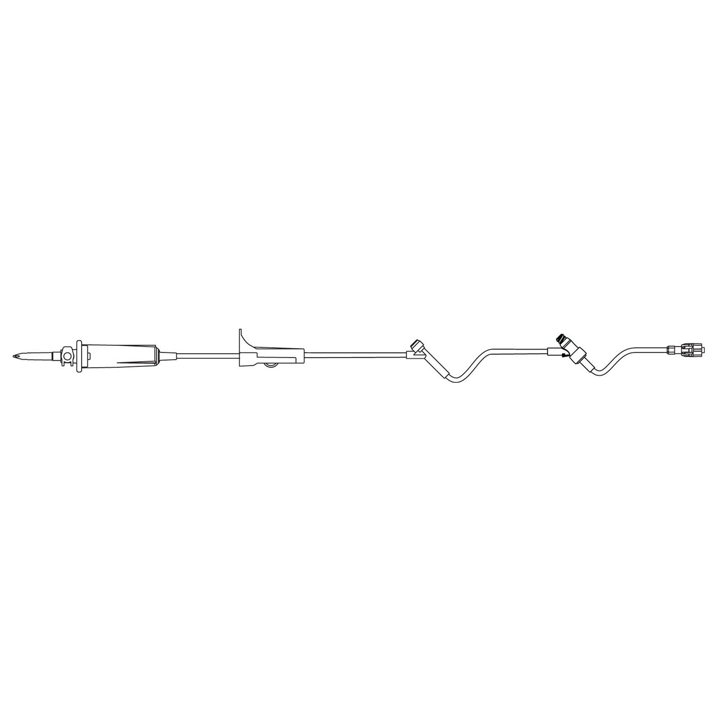 Primary IV Administration Set Outlook® Pump Filterflow® Gravity 2 Ports 10 Drops / mL Drip Rate Without Filter 88 Inch Tubing Solution Without Flow Regulator