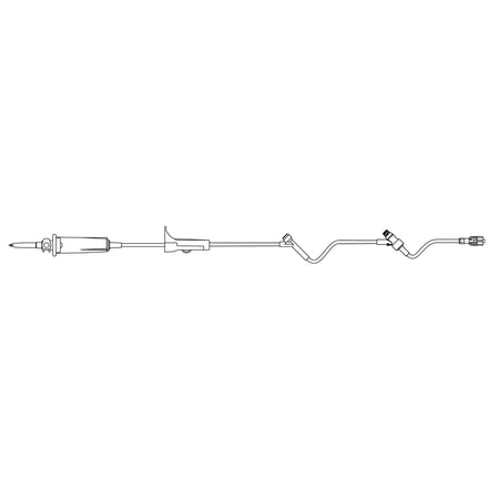Primary IV Administration Set Outlook® Pump Filterflow® Gravity 2 Ports 10 Drops / mL Drip Rate Without Filter 88 Inch Tubing Solution Without Flow Regulator