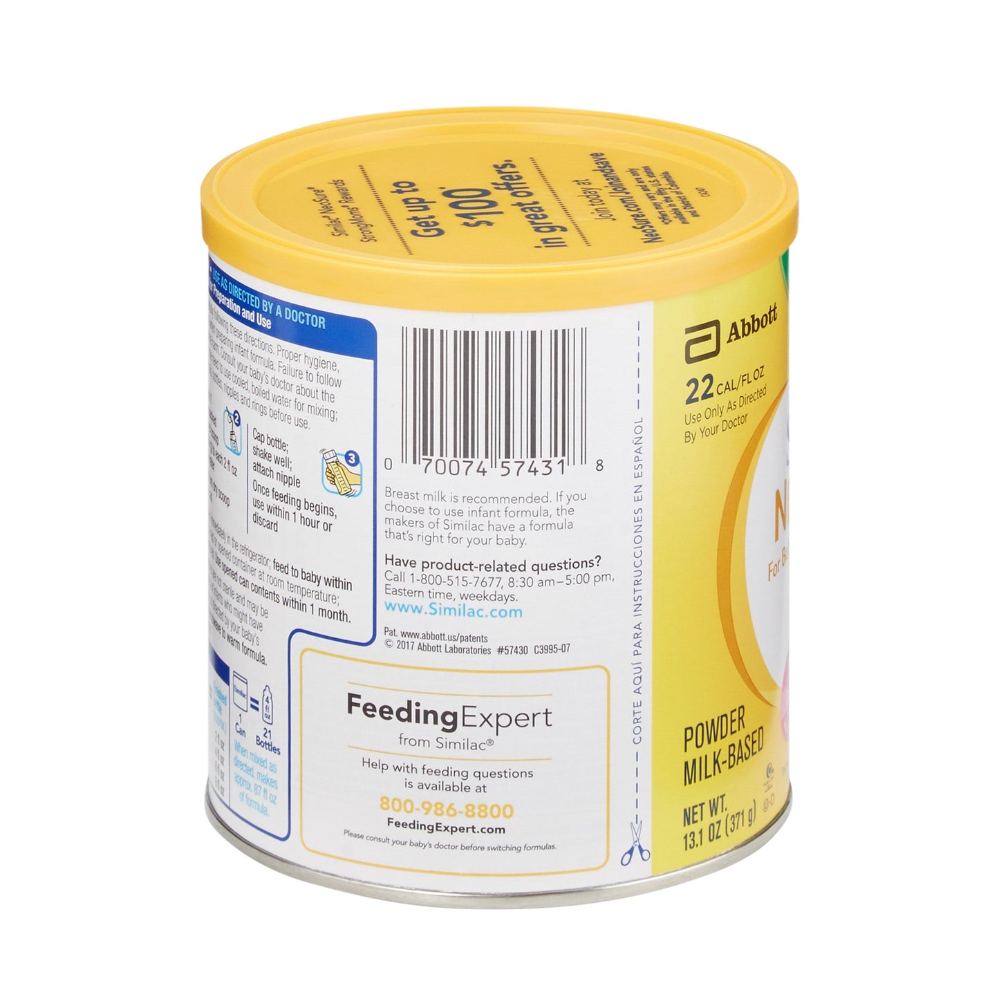 Similac® NeoSure® Powder Infant Formula, 13.1-ounce can