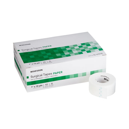 McKesson 16-47310 Paper Medical Tape, 1 Inch x 10 Yard, White