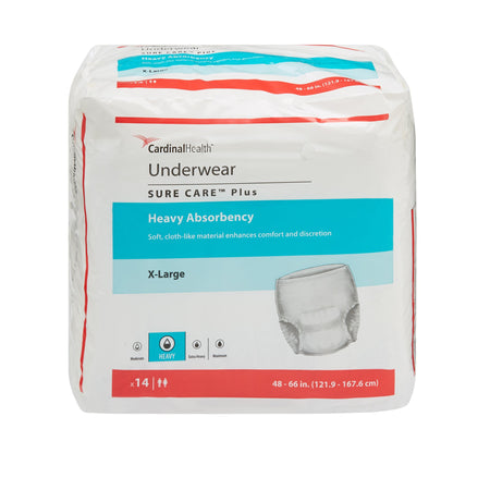 Cardinal 1625 Sure Care Plus Heavy Absorbent Underwear, Extra Large