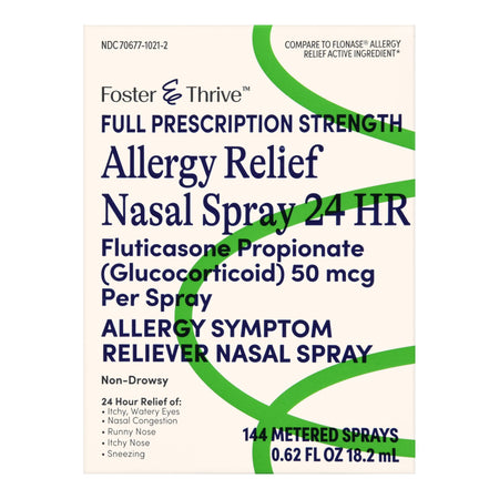 McKesson 70677102102 Foster & Thrive Allergy Relief Nasal Spray 24 HR Fluticasone Propionate