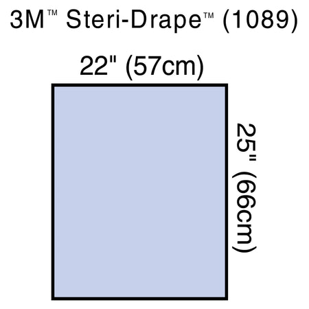 3M 1089 Steri-Drape Sterile Utility Sheet General Purpose Drape, 22 x 25 Inch