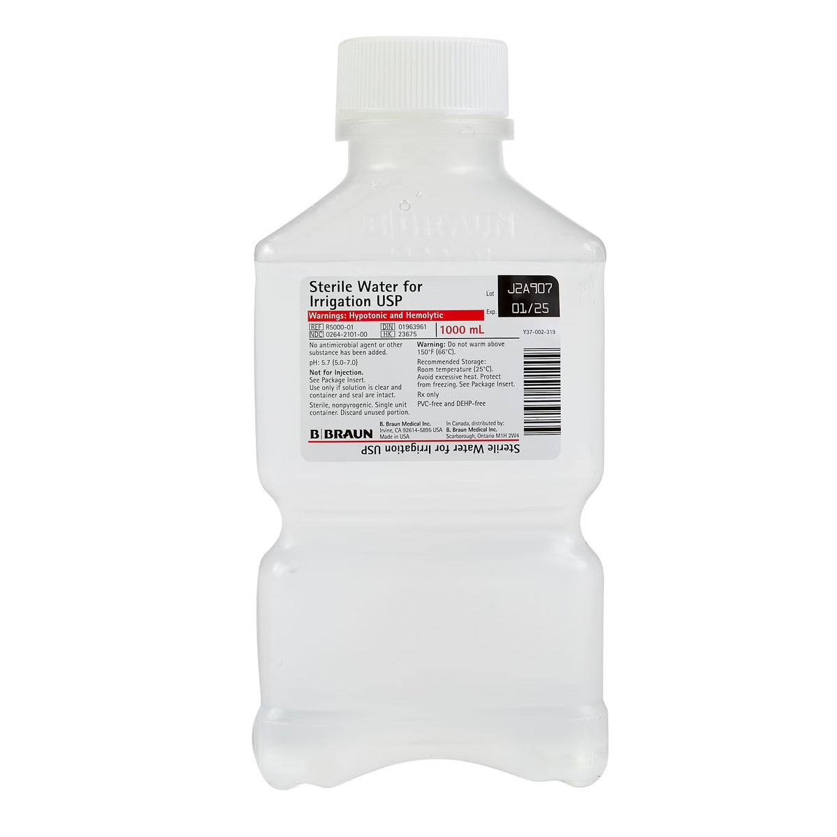 B. Braun R5000-01 Sterile Water for Irrigation, 1,000 mL Bottle