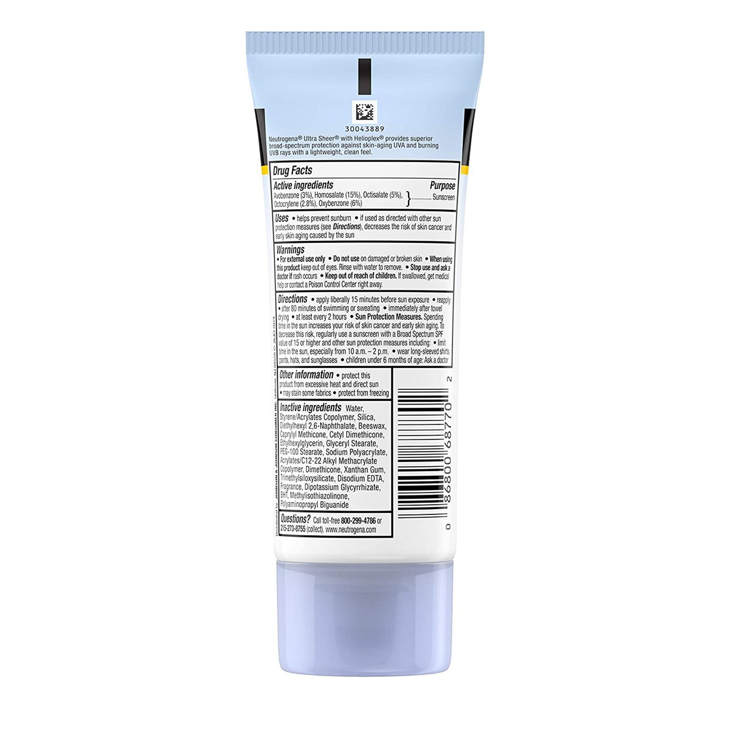 Neutrogena® Ultra Sheer Sunblock Tube