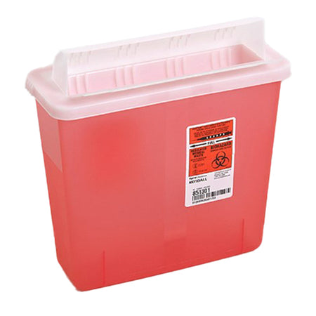 Cardinal 851301 In-Room Multi-purpose Sharps Container, 1-1/4 Gallon, 11 x 10¾ x 4¾ Inch