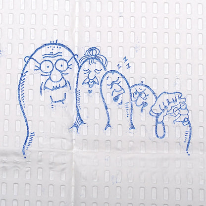 McKesson Nonsterile White / Blue Cartoon Toes Procedure Towel, 13 x 18 Inch