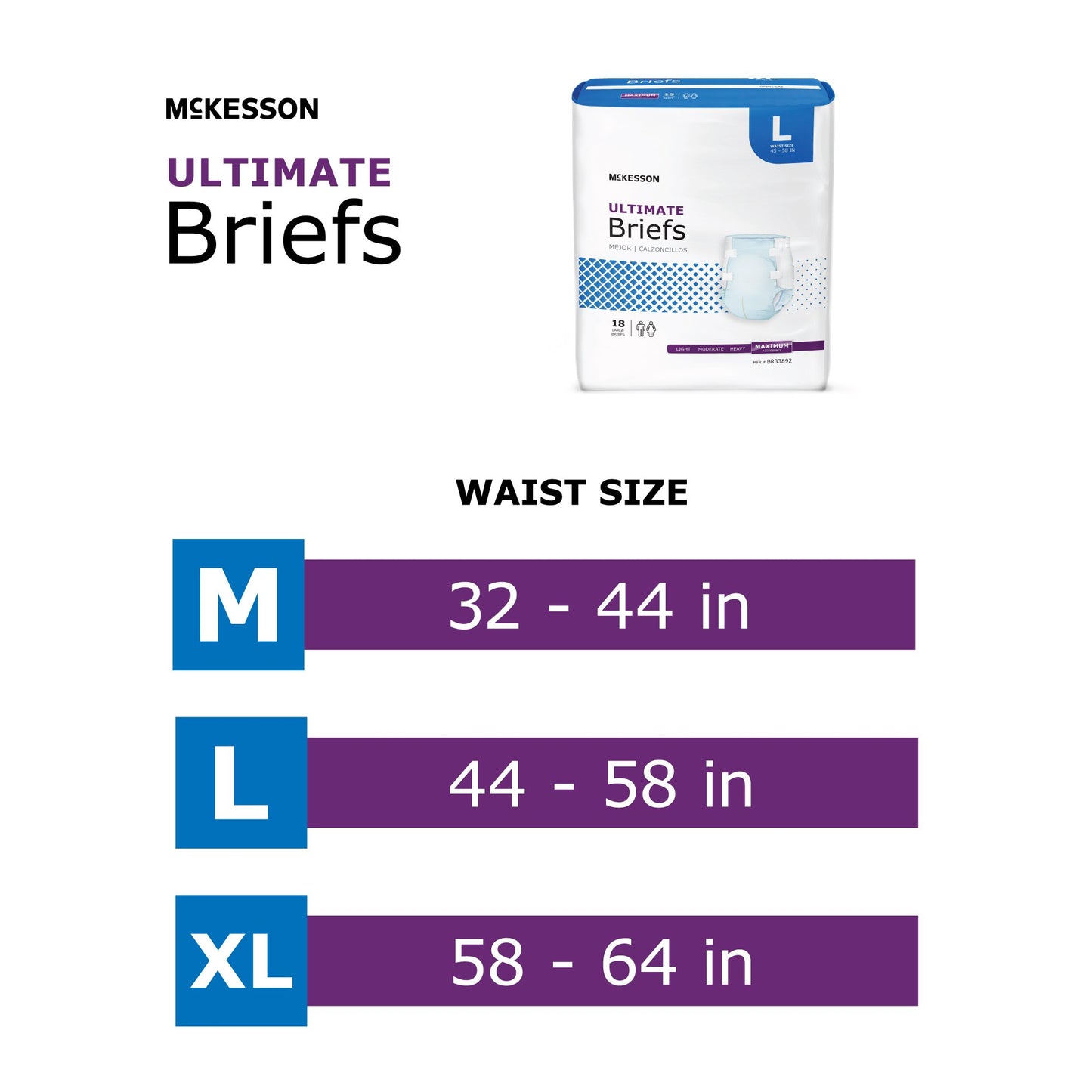 McKesson Ultimate Heavy Absorbency Incontinence Brief, Extra Large