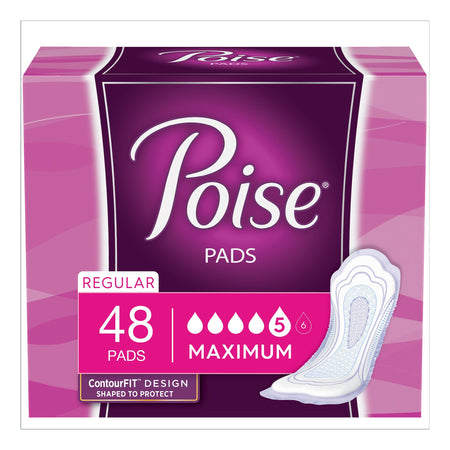 Kimberly-Clark 47199 Poise Maximum Absorbency Bladder Control Pad, Regular Length