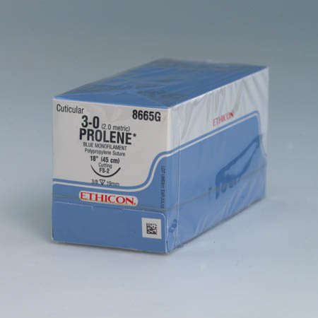 Ethicon 8682H Prolene Polypropylene Nonabsorbable Suture with Needle, Precision Reverse Cutting