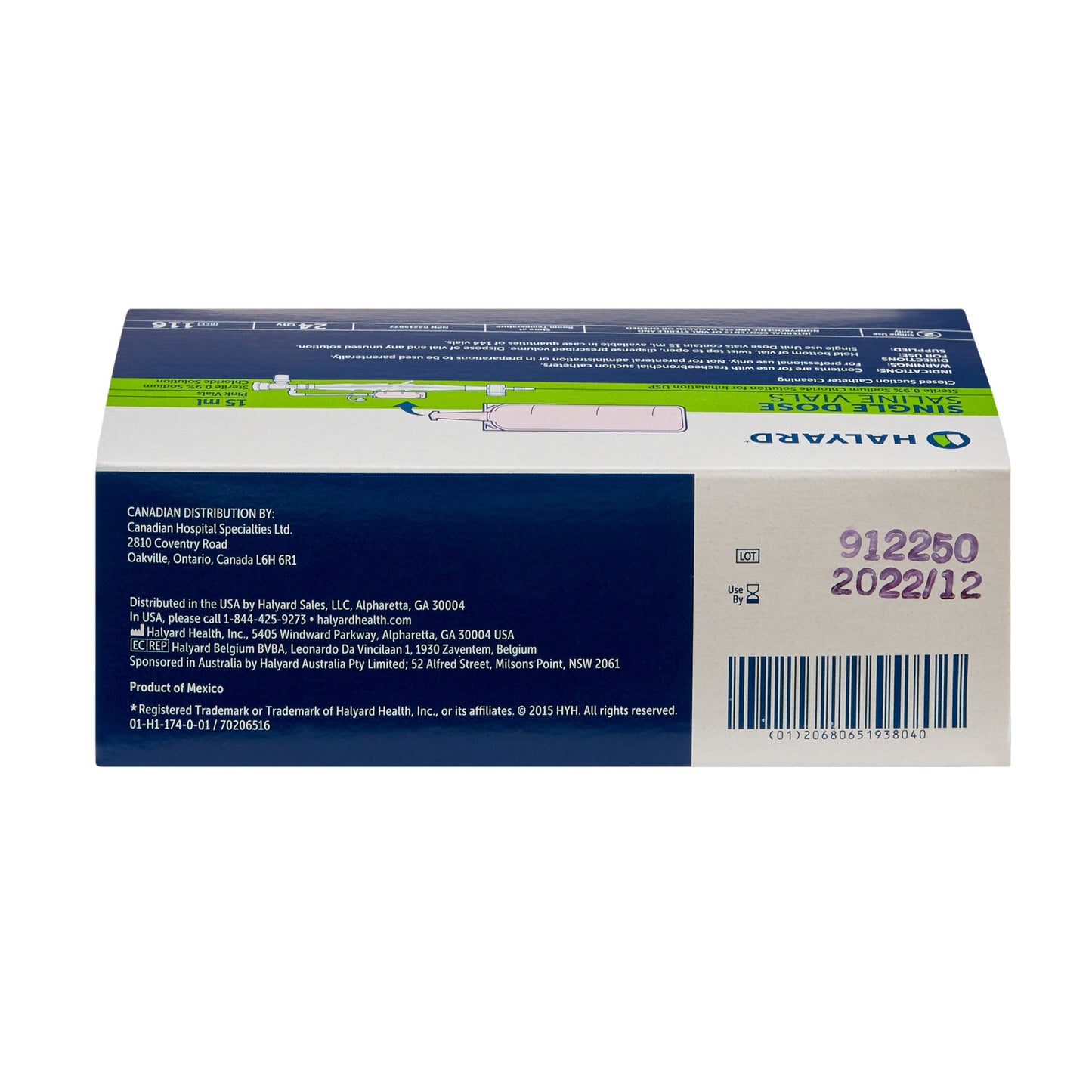 Halyard Sodium Chloride Respiratory Therapy Solution, 15 mL unit doses