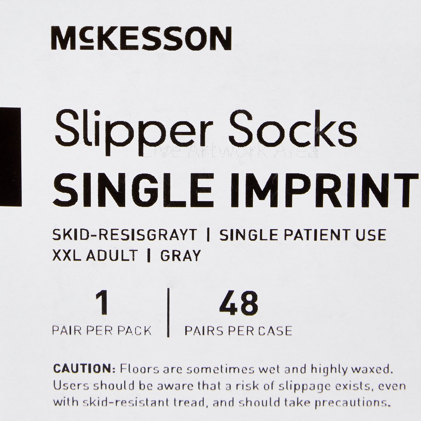McKesson Single Tread Slipper Socks, 2X-Large, Gray