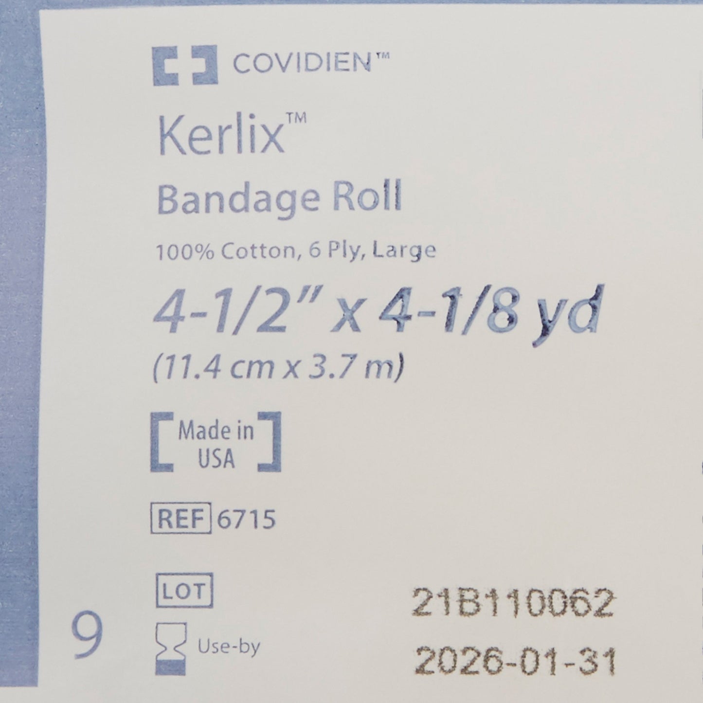 Cardinal 6615- Kerlix™ Sterile Fluff Bandage Roll, 4-1/2 Inch x 4-1/10 Yard, 6-Ply