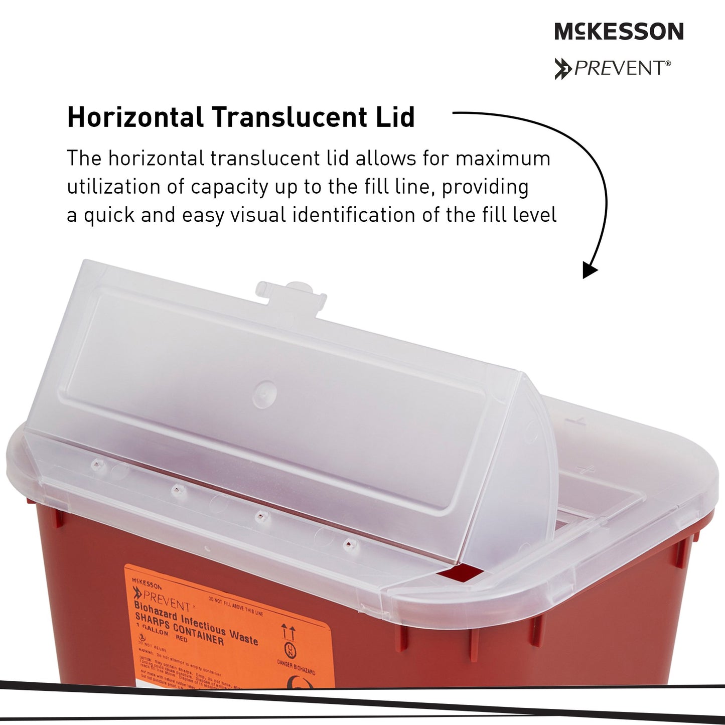 McKesson Prevent® Multi-purpose Sharps Container, 1 Gallon, 5 x 10 x 7 Inch