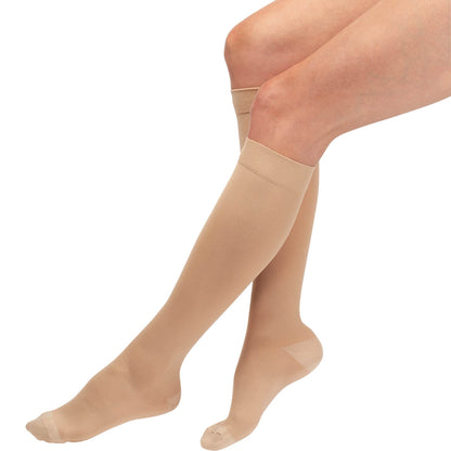 Compression Stocking Bell-Horn® Knee High X-Large Beige Closed Toe