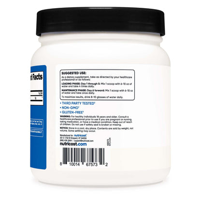 Oral Supplement Nutricost Creatine Monohydrate Unflavored Powder 1 lb. Canister