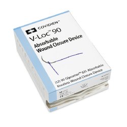 Covidien VLOCM0024 V-Loc 90 Polyester Absorbable Suture with Needle, Precision Reverse Cutting