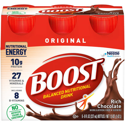 Boost® Original Chocolate Balanced Nutritional Drink, 8-ounce bottle