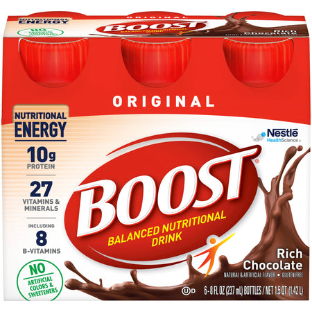 Nestle Healthcare Nutrition 41679675366 Boost Original Chocolate Balanced Nutritional Drink, 8-ounce bottle