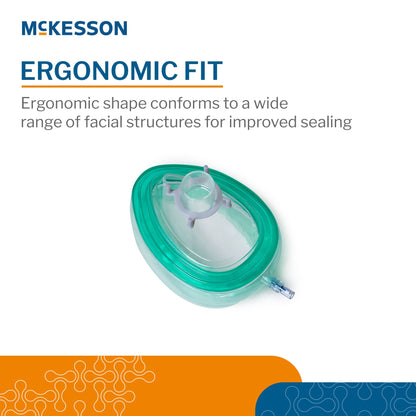 Anesthesia Mask McKesson Elongated Style Adult Large Hook Ring