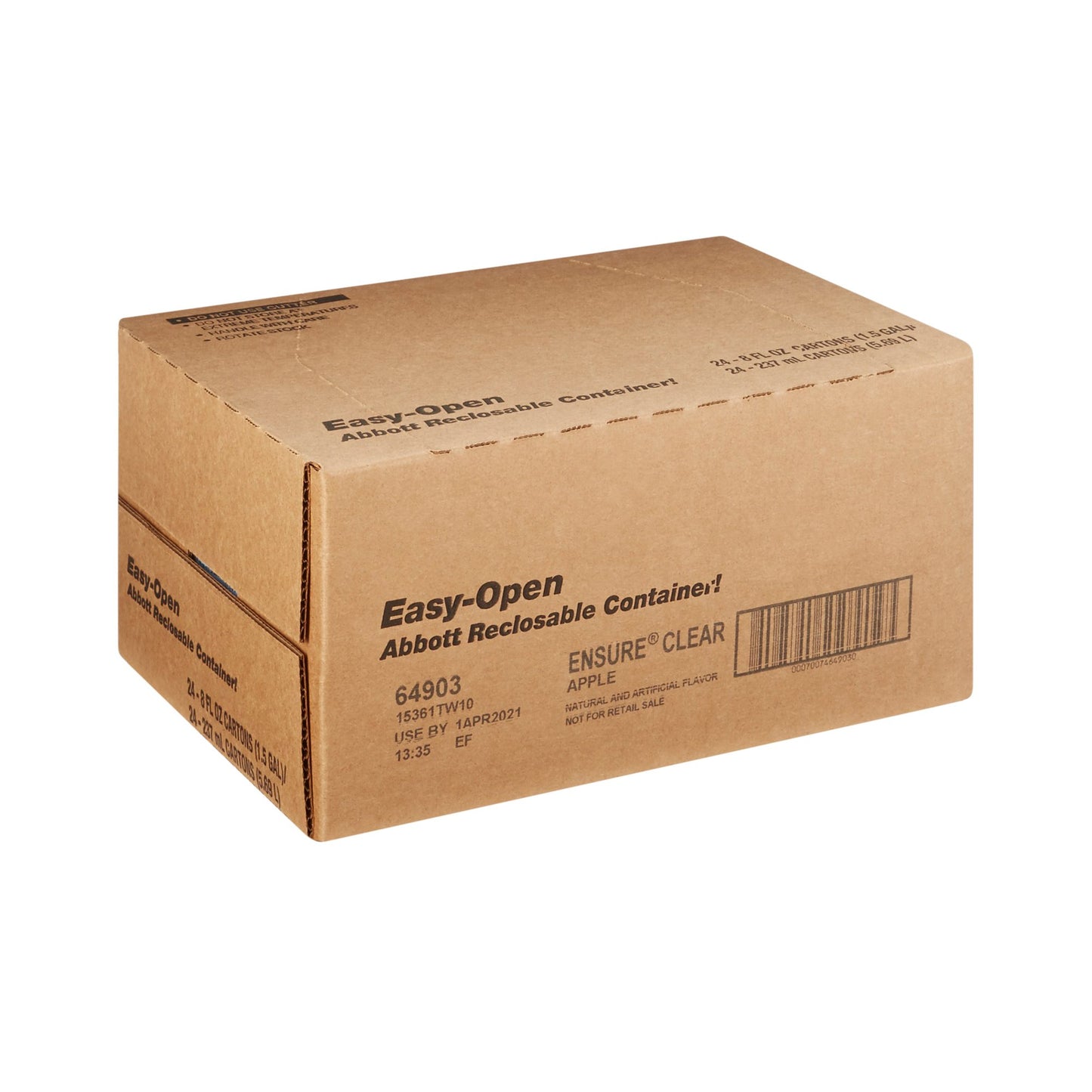 Ensure® Clear Therapeutic Nutrition, Apple, 8-ounce carton | Abbott 64903