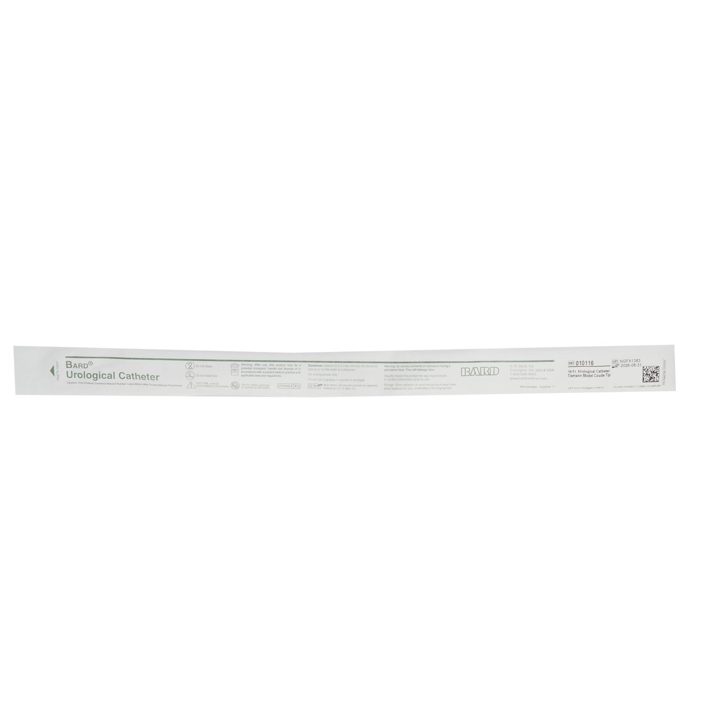 Bard® Urethral Catheter, 16 Fr., Tiemann Tip