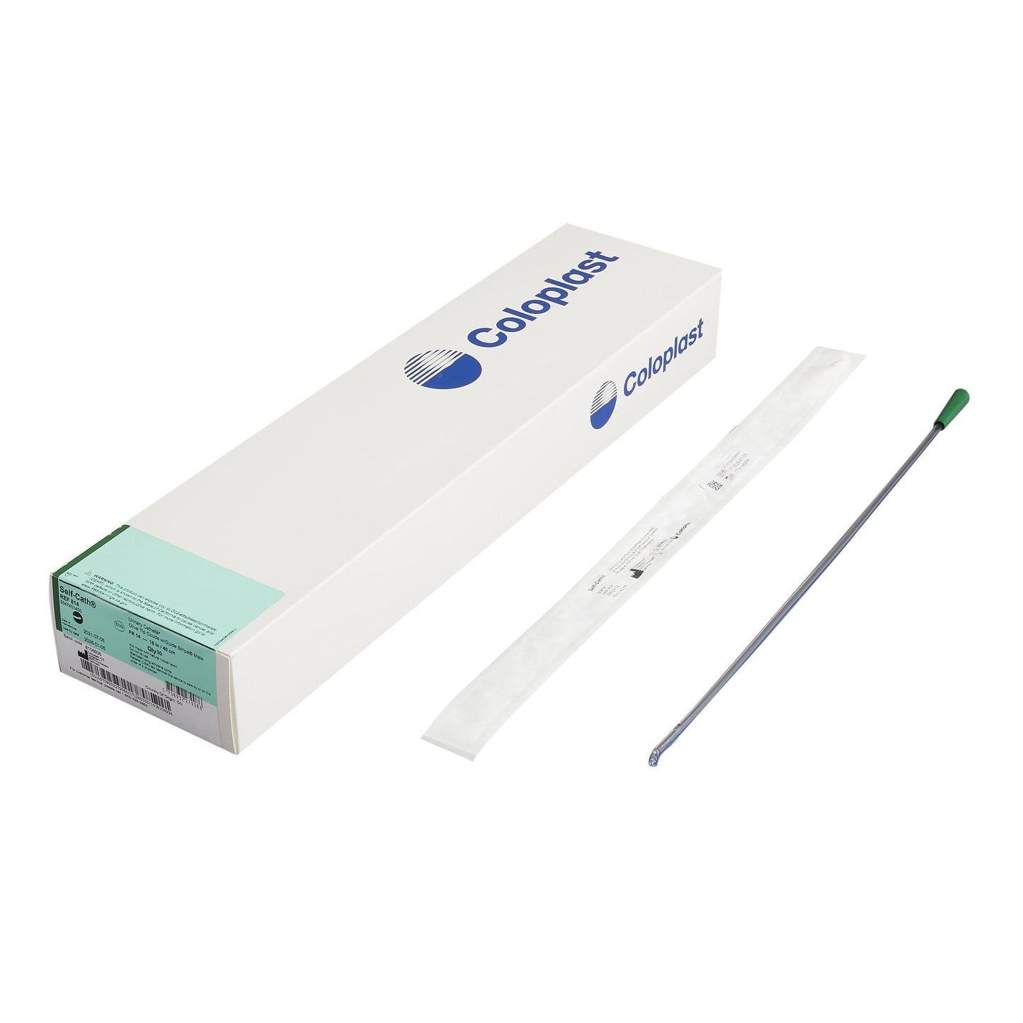 Self-Cath® Urethral Catheter, 14 Fr., Male, Coude Olive