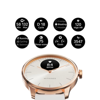 Withings ScanWatch Light Smart Watch, 37mm, Sand