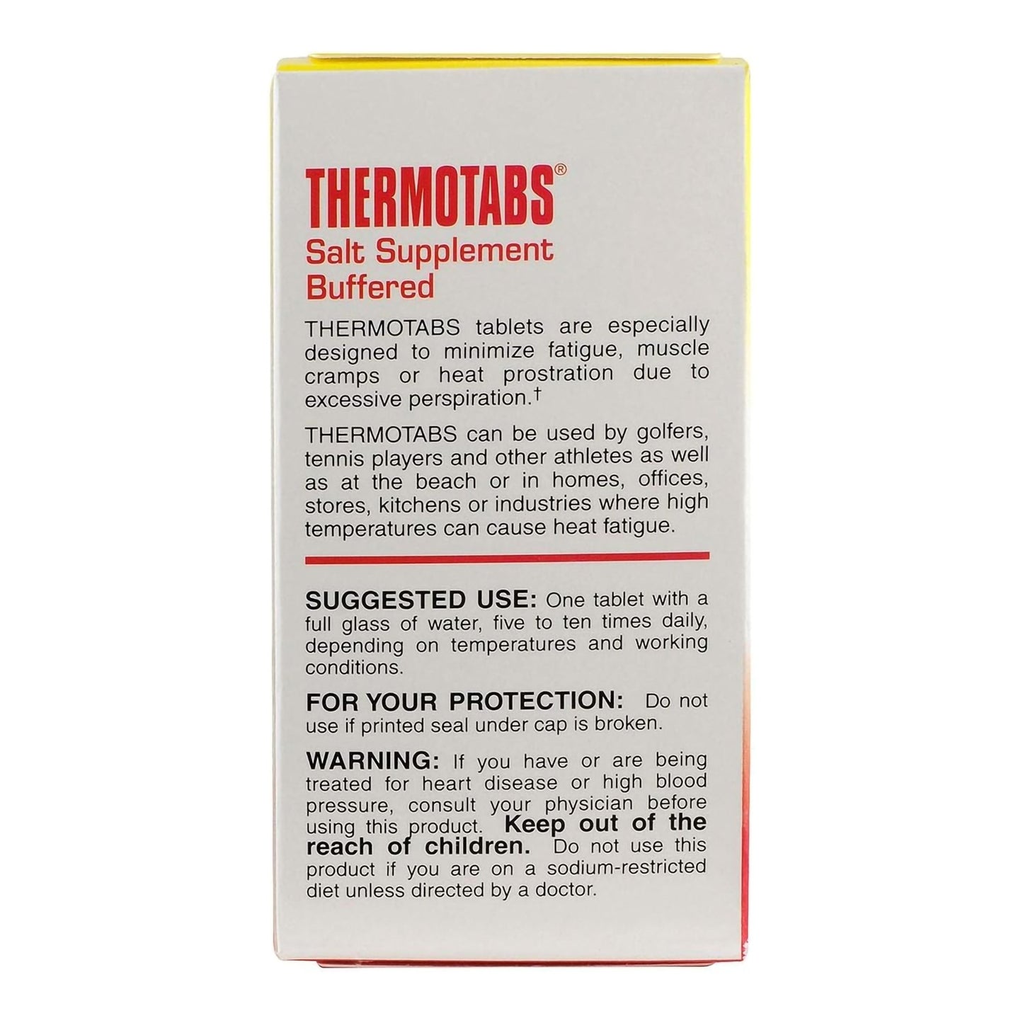 Thermotabs® Buffered Salt Supplement Tablets