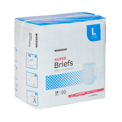 McKesson Super Moderate Absorbency Incontinence Briefs, Large