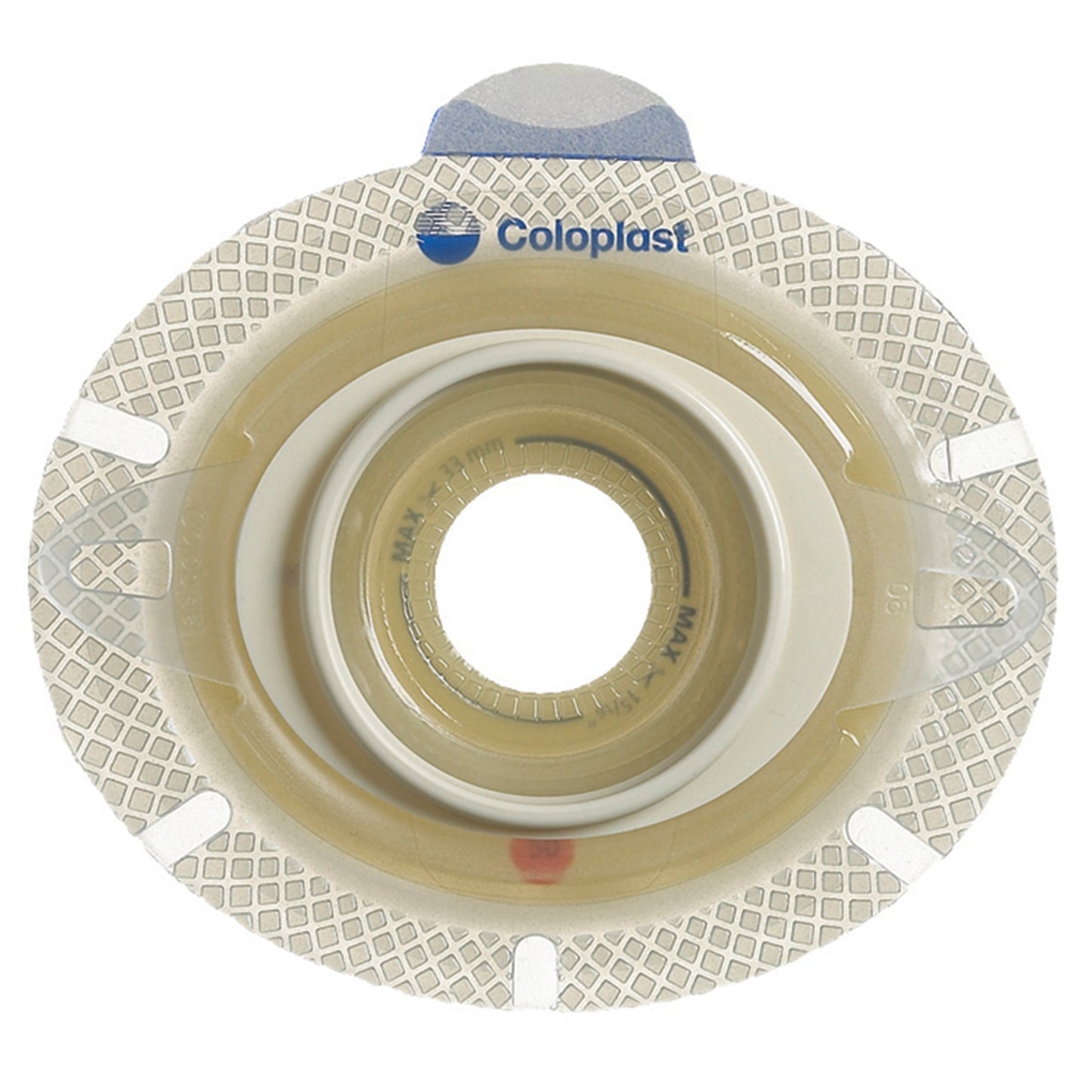 SenSura® Click Xpro Ostomy Barrier, Trim to Fit 10 – 55 mm Stomas, Blue Match
