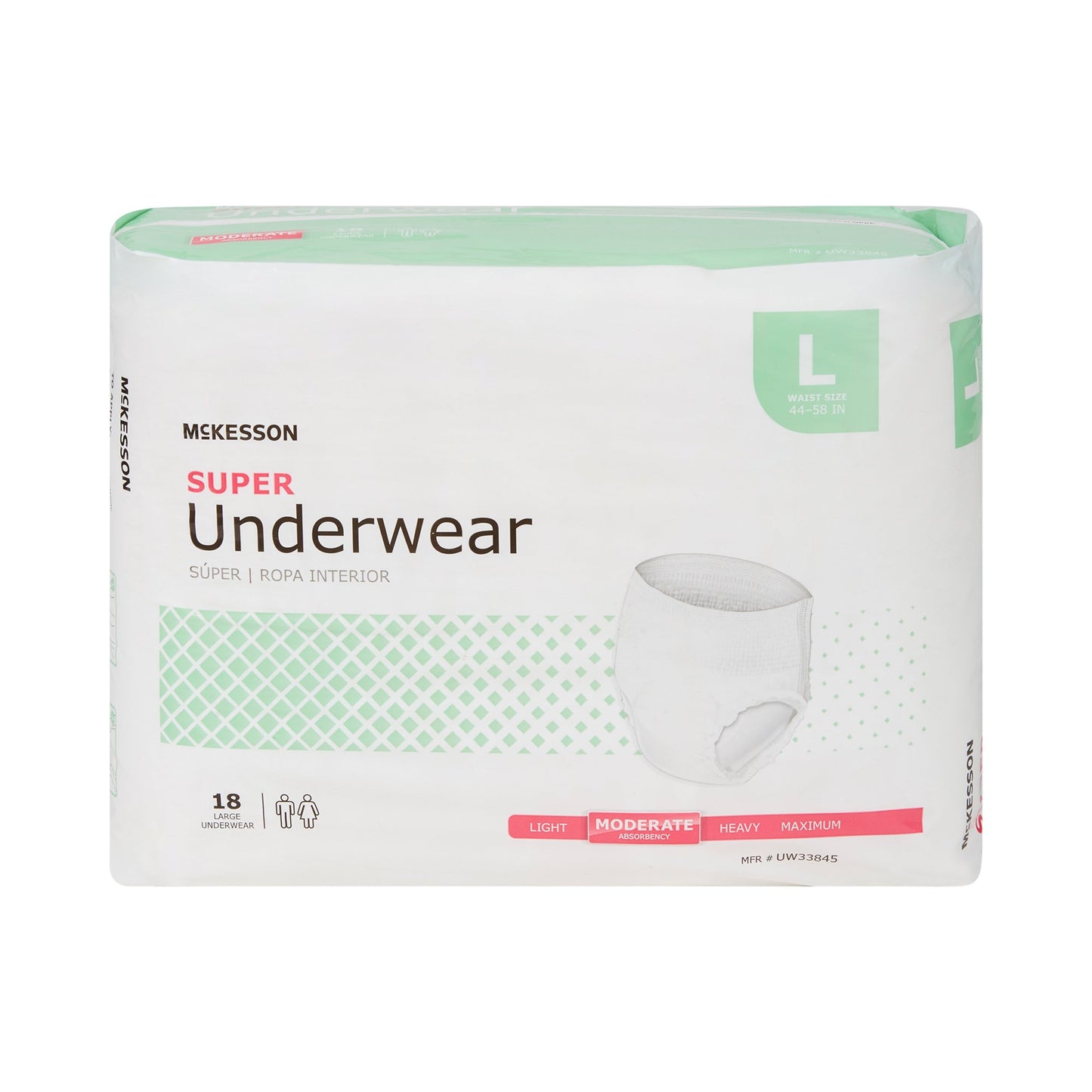 McKesson Super Moderate Absorbency Incontinence Underwear, Large
