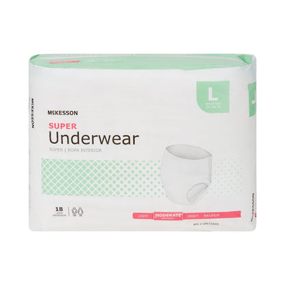 McKesson Super Moderate Absorbency Incontinence Underwear, Large