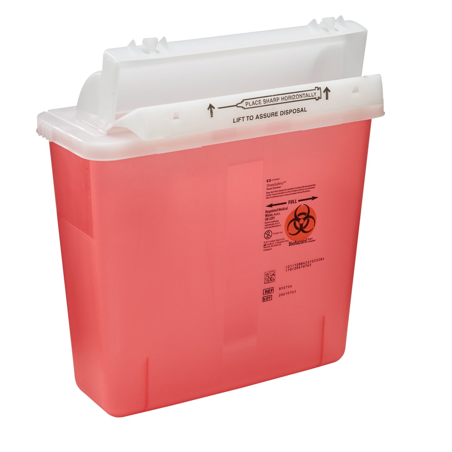 Cardinal 8507SA SharpStar™ In-Room™ Sharps Container, 1.25 Gallon, 12.5 x 5.5 x 10.75 Inch